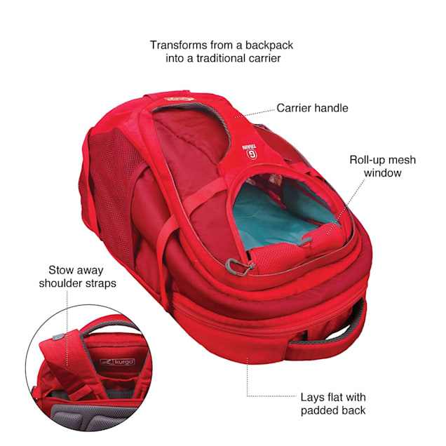 Kurgo Dog G Train K9 Red Backpack 10 L X 13 W X 21 H Petco