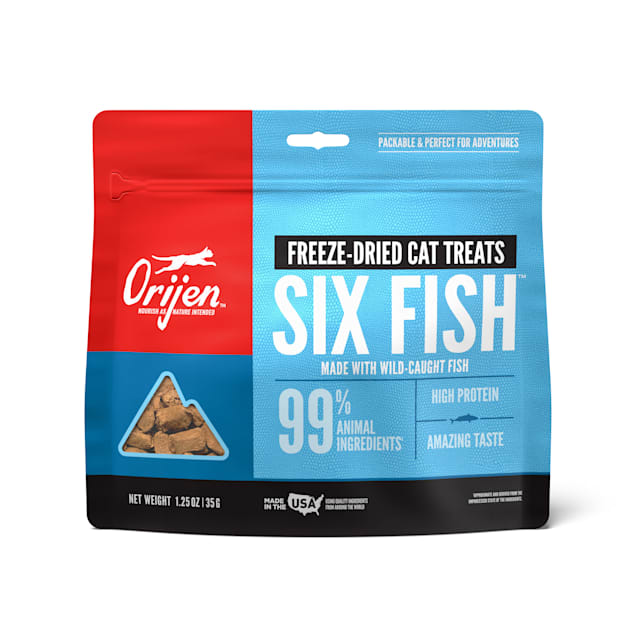 ORIJEN 6 Fish Freeze-Dried Cat Treats, 1.25 oz. - Carousel image #1