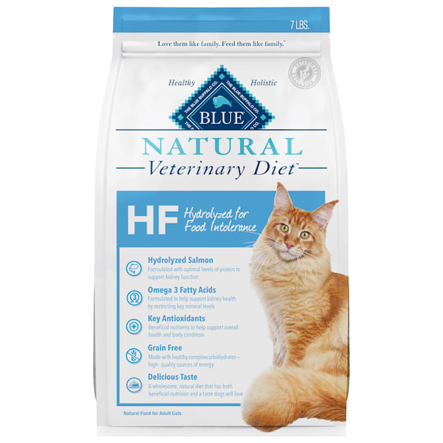 Blue Buffalo HF Hydrolyzed For Food Intolerance Dry Cat Food Salmon 7 Pound Pack Of 1
