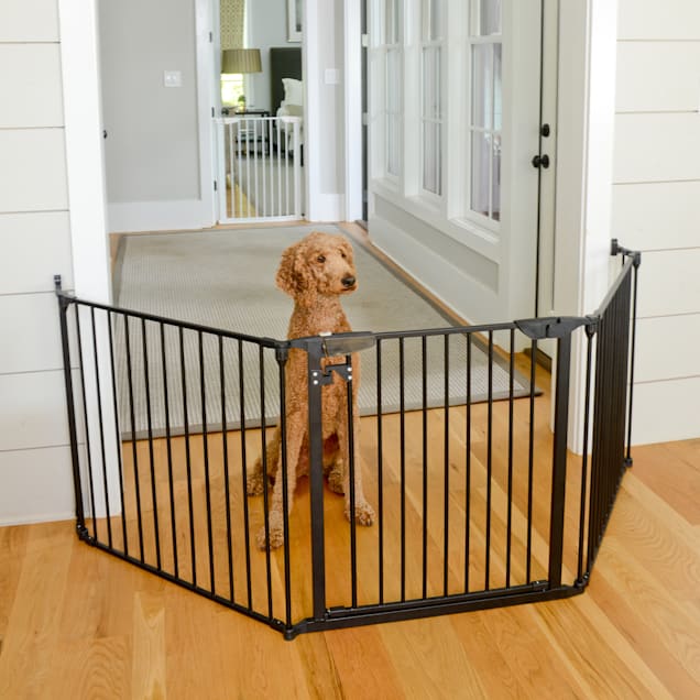 Cardinal Gates Extra Wide Expandable Black Pet Gate 90