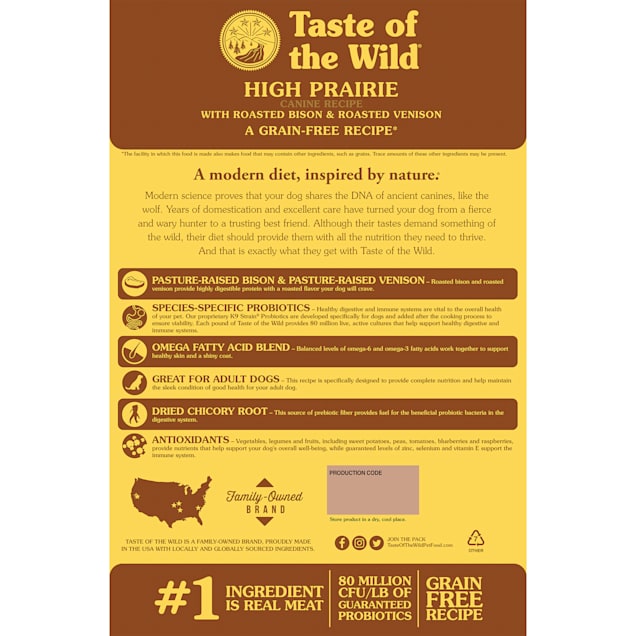 Taste of the wild dog food feeding guide shop