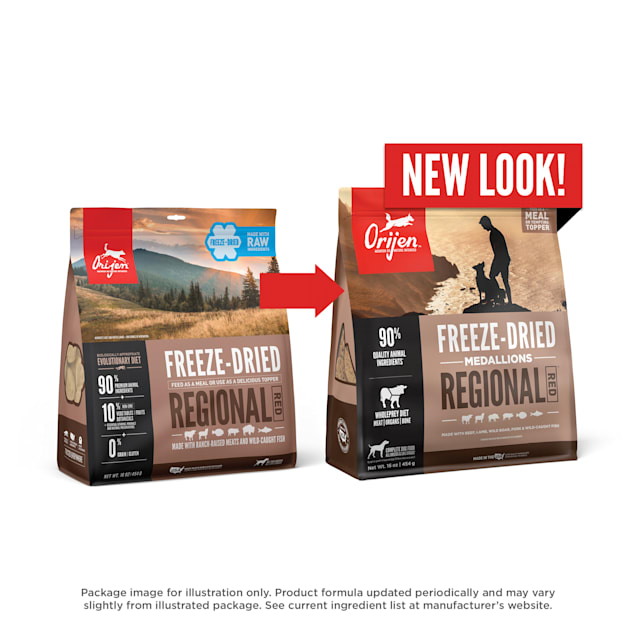 Orijen freeze dried regional red sales