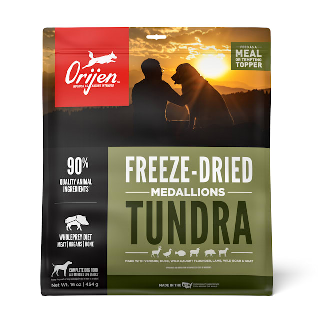 ORIJEN Grain Free, High Protein, Premium Raw Meat, Tundra Freeze Dried Dog Food, 16 oz. | Petco