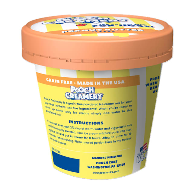 Pooch Creamery Ice Cream Mix Peanut Butter Dog Treats 4.65 oz. Petco