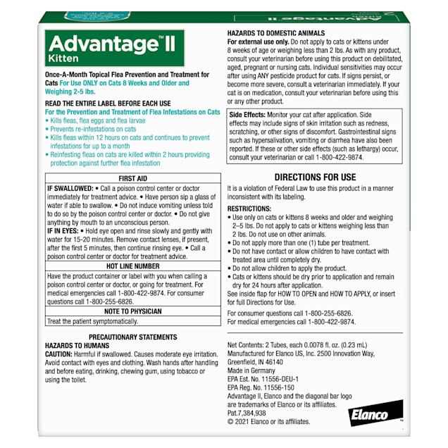 Advantage for kittens under best sale 5 lbs