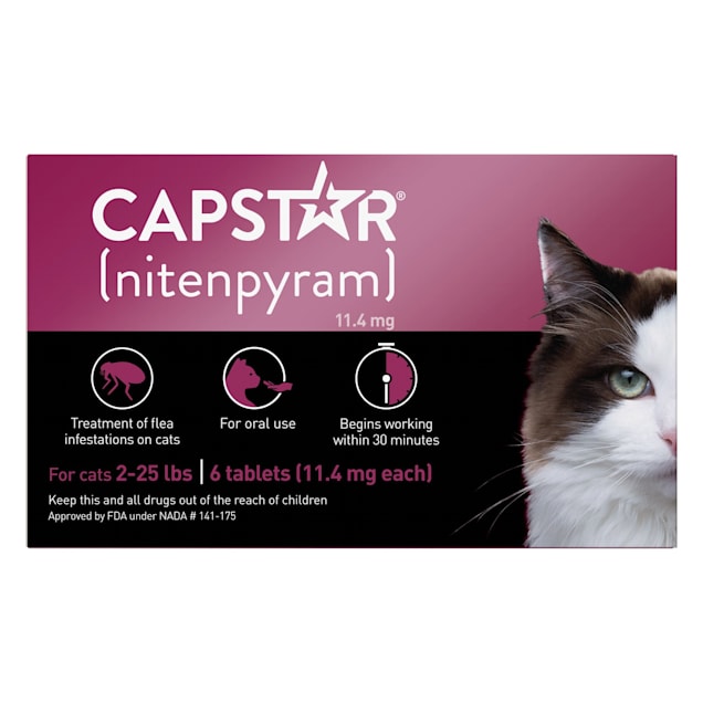 Capstar Flea Tablets for Cats 2-25 lbs., Count of 6 - Carousel image #1