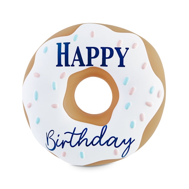 squeaky doughnut dog toy