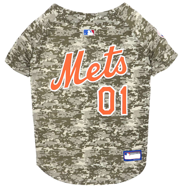 Pets First New York Mets Camo Dog Jersey, X-Small - Carousel image #1