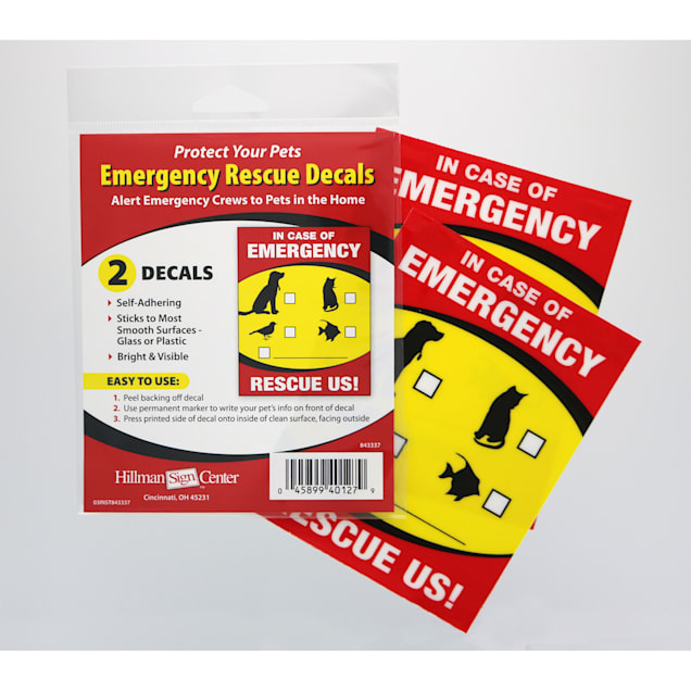 Hillman Emergency Pet Rescue Sign, Pack of 2 - Carousel image #1