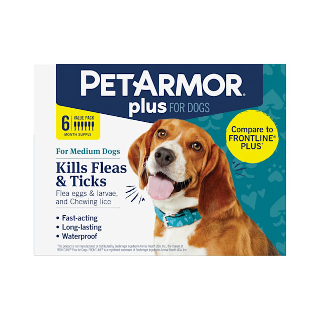 PetArmor Plus F&T Squeeze-On Dog 23-44 lbs., Count of 6 - Carousel image #1