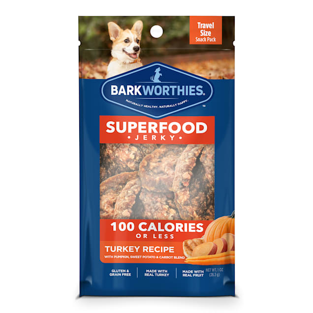 Barkworthies Turkey Jerky with Pumpkin, Sweet Potato & Carrot Blend Dog Treats, 1 oz. - Carousel image #1