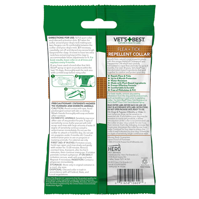 Vet's best flea & tick repellent dog collar best sale
