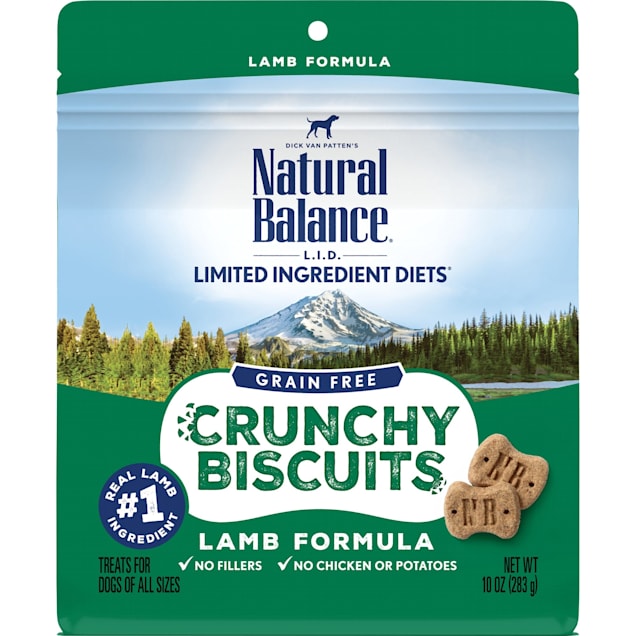 Natural Balance Limited Ingredient Diet Crunchy Biscuits Lamb Dog Treat, 10 oz. - Carousel image #1