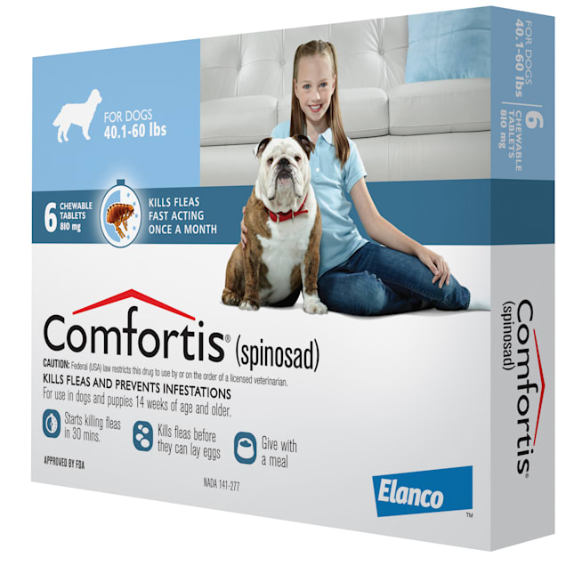 Comfortis Flea Prevention Chewables for Dogs 40 60 lbs 6 Month