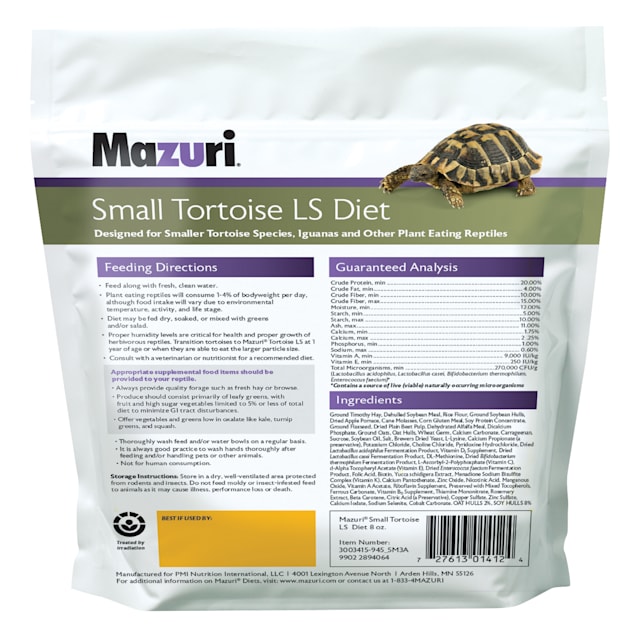 Mazuri Small Tortoise Diet LS 8oz