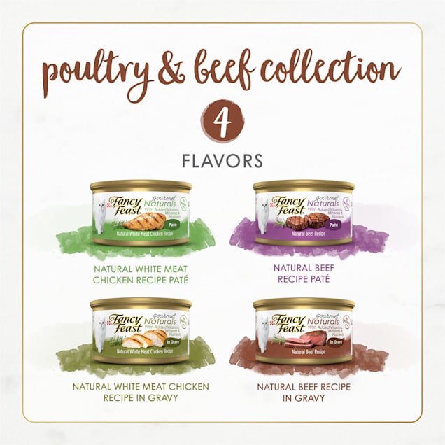 Fancy Feast Naturals Poultry Beef Cat Food 30 Ct from Petco