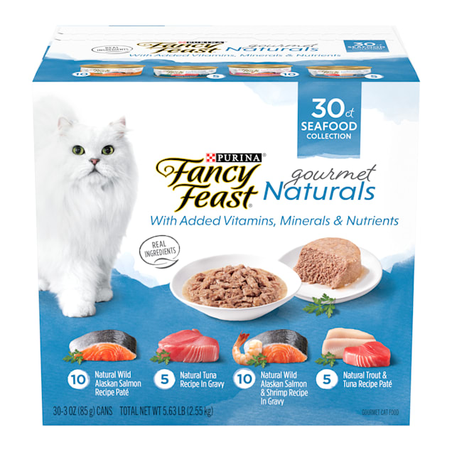 Fancy Feast Gourmet Naturals Seafood Collection Wet Cat Food Variety ...