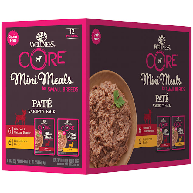 Wellness CORE Mini Meals Pate Variety Pack for Small Dogs 3 oz