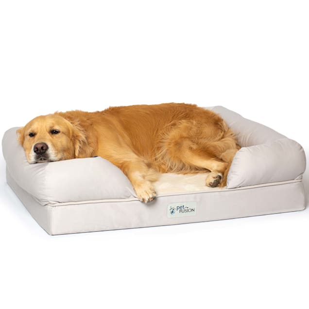 PetFusion Ultimate Sandstone Orthopedic Memory Foam Dog Bed