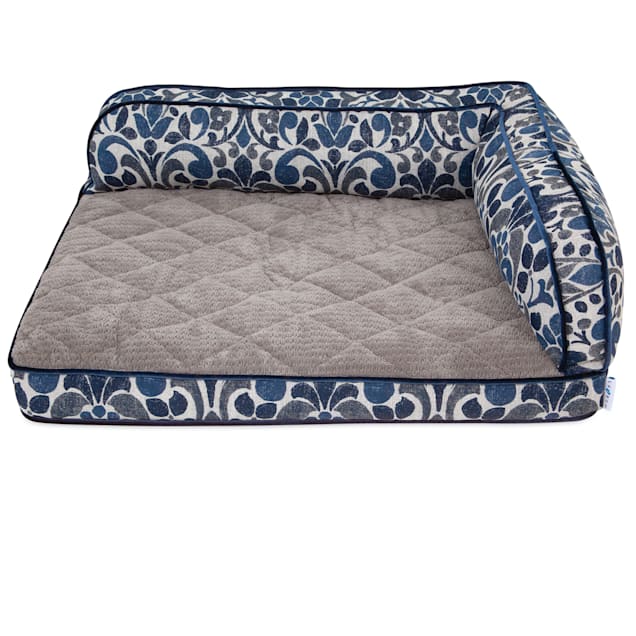 La-Z-Boy Sadie Blue Jacquard Sofa Dog Bed, 38"L X 29" W - Carousel image #1