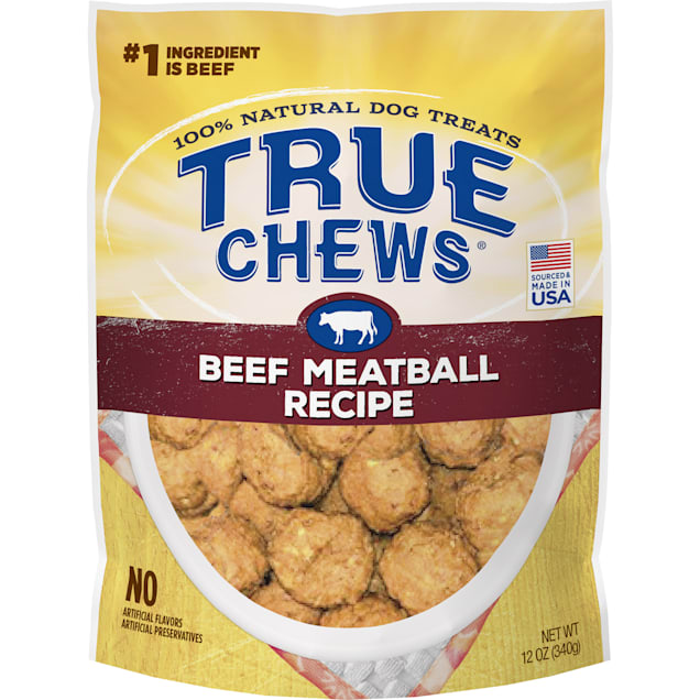 True Chews Beef Meatball Recipe Dog Treats, 12 oz. - Carousel image #1