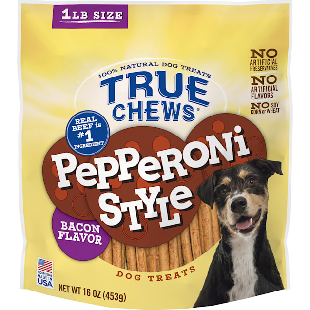 True Chews Pepperoni Style Bacon Flavor Dog Treats, 16 oz. - Carousel image #1