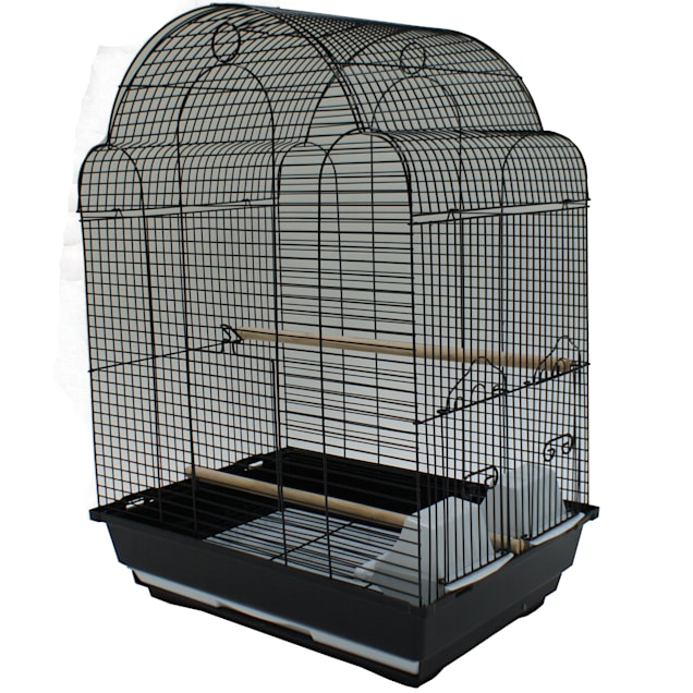 YML Bar Spacing Shell Top Black Bird Cage - Carousel image #1