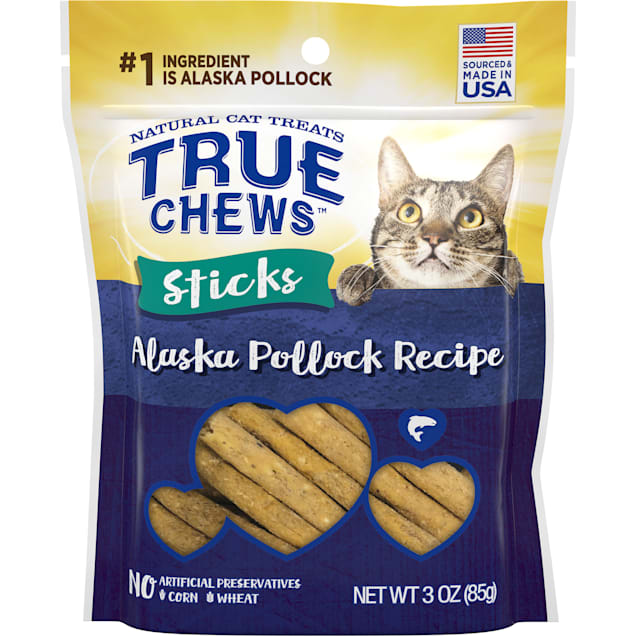 True Chews Stick Alaska Pollock Recipe Cat Treat, 3 oz. - Carousel image #1