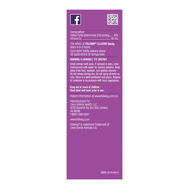 Feliway Spray 60 Milliliter Petco