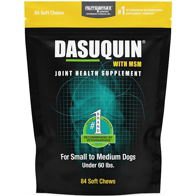 NUTRAMAX DASUQUIN MSM Soft Chews For Small to Medium Dogs, 1.1 lbs., Count of 84 - Carousel image #1