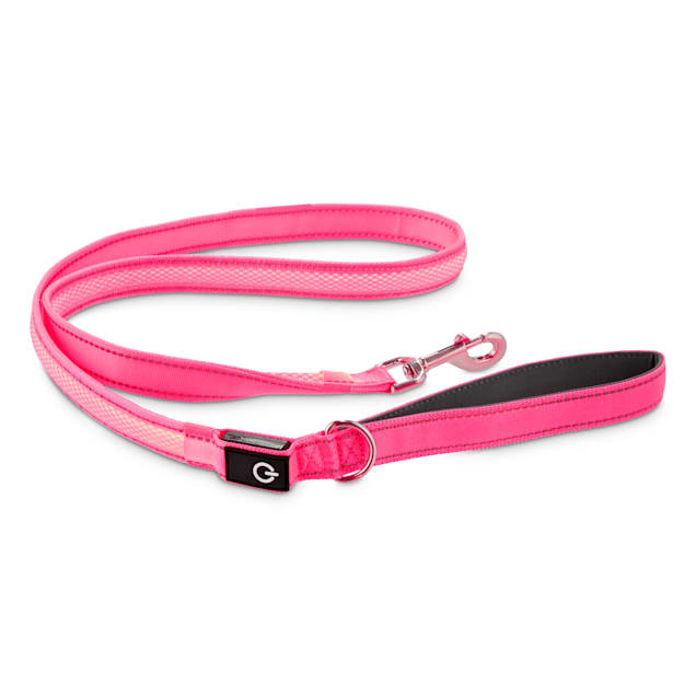 Medium Essential Durable Pastel Color Reflective Dog Lead 150 cm x 2cm in Baby Pink Umi Leads for Dogs