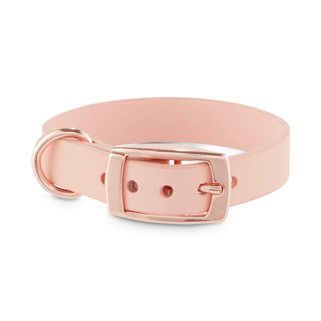 Bond & Co. Blush Pink Pleather Dog Collar, X-Small/Small - Carousel image #1
