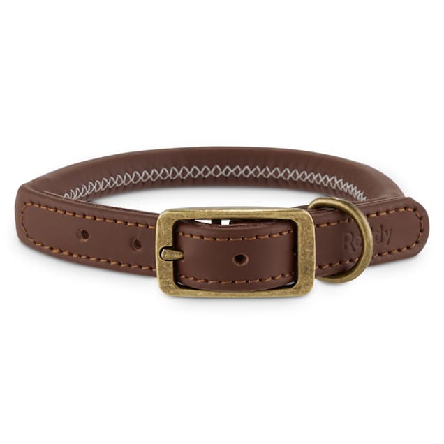 Reddy Brown Leather Dog Collar Small Petco