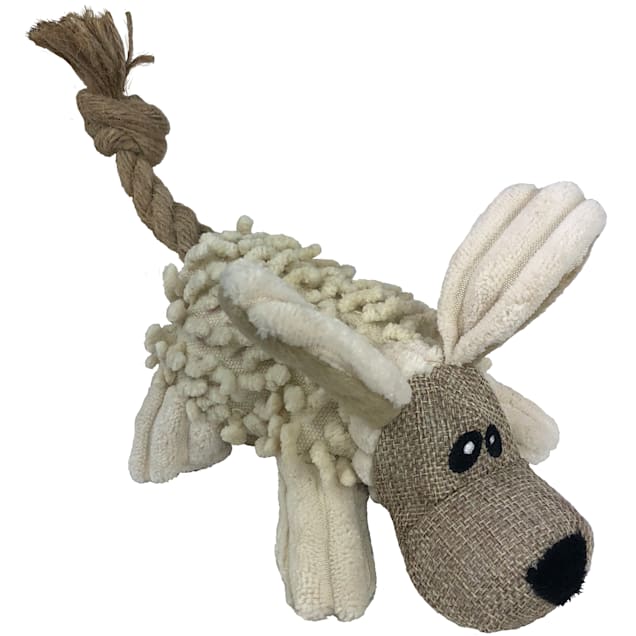 Petlou Corduroy Natural Grunter Plush Dog Toy, Small - Carousel image #1