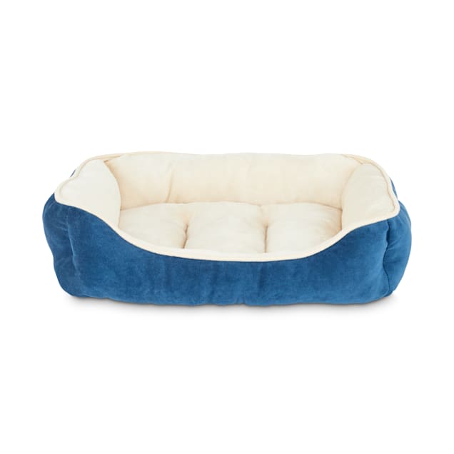 EveryYay Essentials Snooze Fest Blue Rectangle Dog Bed, 24" L X 18" W