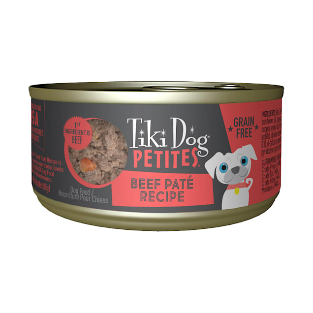 Tiki Dog Petites Beef Pate Wet Food, 3 oz., Case of 12 - Carousel image #1
