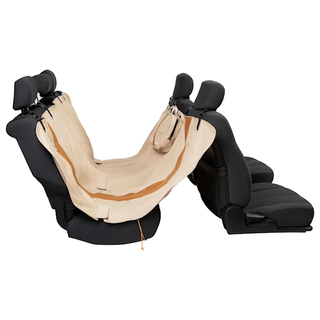 Kurgo Extended Hampton Sand/Tan Car Seat Hammock for Dogs, 0.25" L X 63" W X 56" H - Carousel image #1