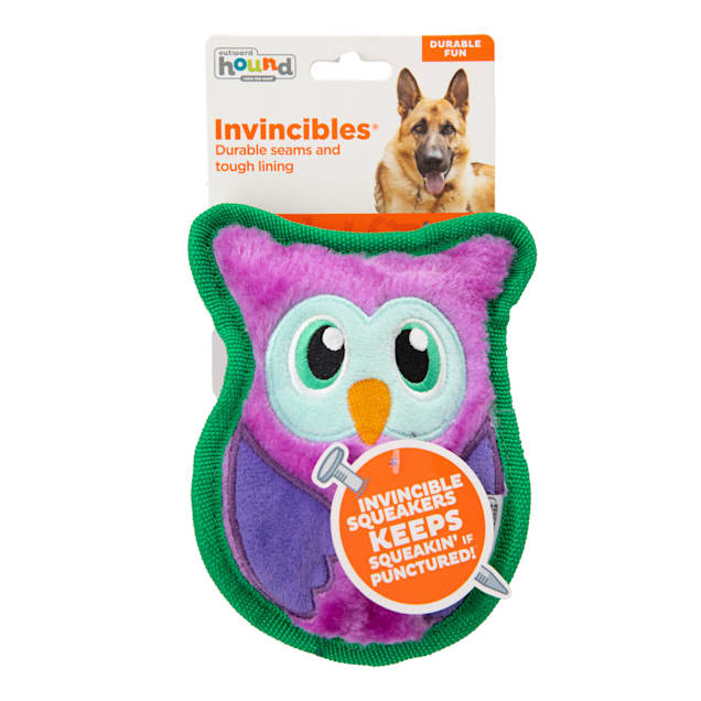 Squeaky owl dog toy clearance