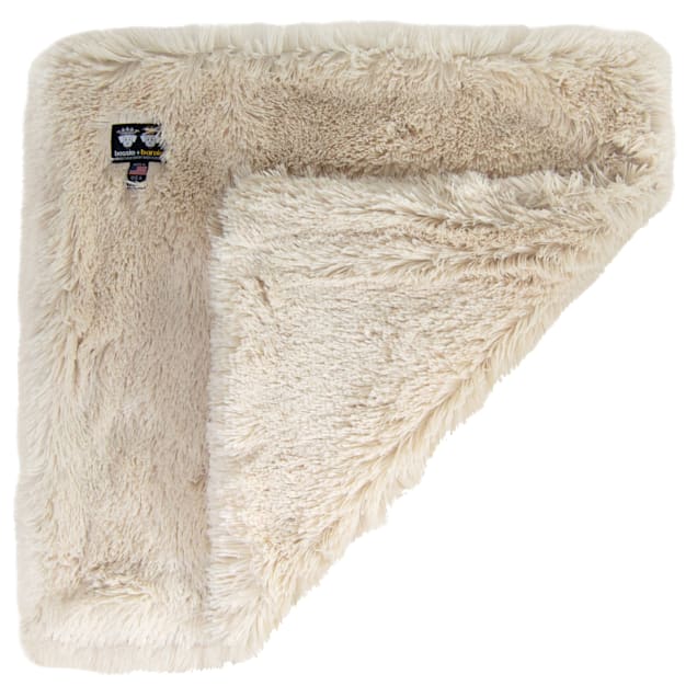 Bessie and Barnie Ultra Plush Faux Fur Super Soft Reversible Pet Blanket, 24" L X 24" W X 1" H, Blondie - Carousel image #1
