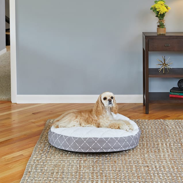 Midwest Quiet Time Couture Empress Mattress Gray Dog Bed, 29" L X 28" W - Carousel image #1