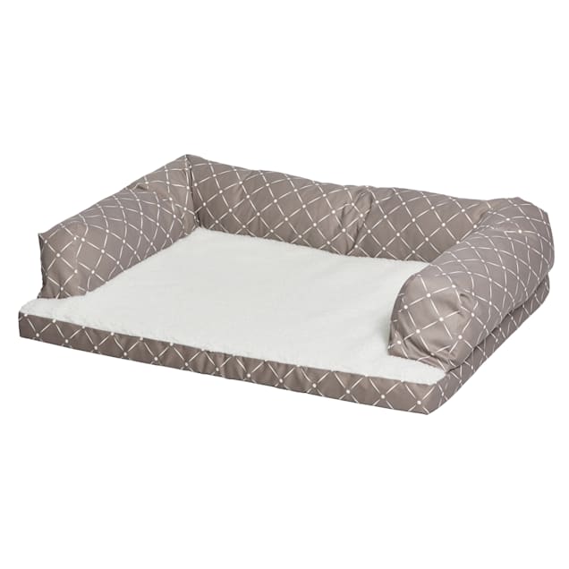 Midwest Quiet Time Couture Orthopedic Hampton Gray Dog Sofa, 30.25" L X 40" W - Carousel image #1