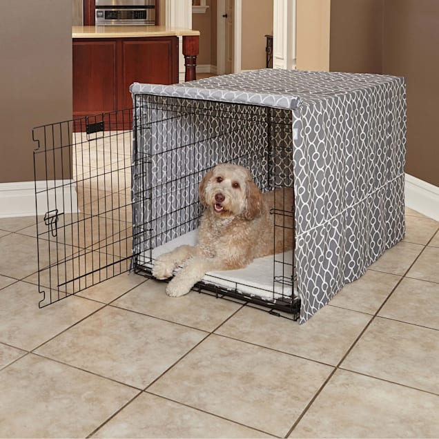 Midwest Quiet Time Defender Gray Crate Cover for Dogs 48