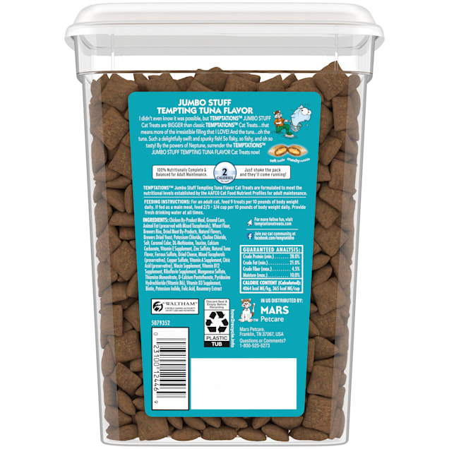 Temptations Jumbo Stuff Tempting Tuna Flavor Crunchy and Soft Cat