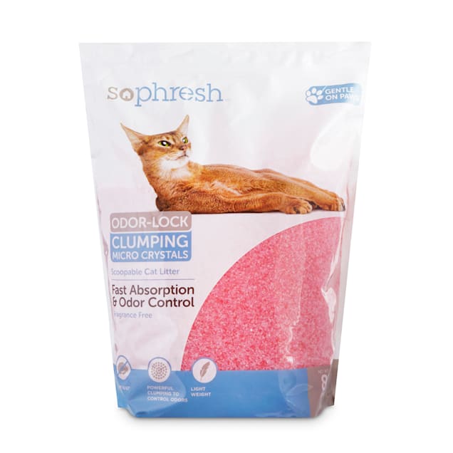 So Phresh Scoopable Odor-Lock Clumping Micro Crystal Cat Litter in Pink Silica, 8 lbs. - Carousel image #1