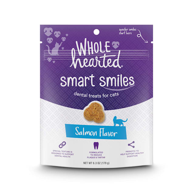 WholeHearted Smart Smiles Salmon Flavor Cat Dental Treats, 6.3 oz. - Carousel image #1