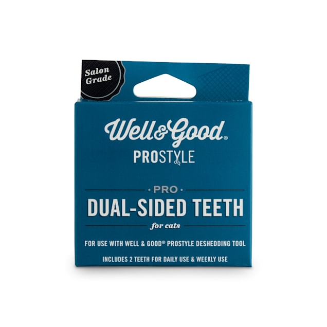 Well & Good ProStyle Dual-Sided Deshedding Replacement Teeth for Cats, Small/Medium - Carousel image #1
