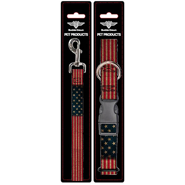 Buckle-Down United States Collar and Leash Set for Dogs, Small - Carousel image #1