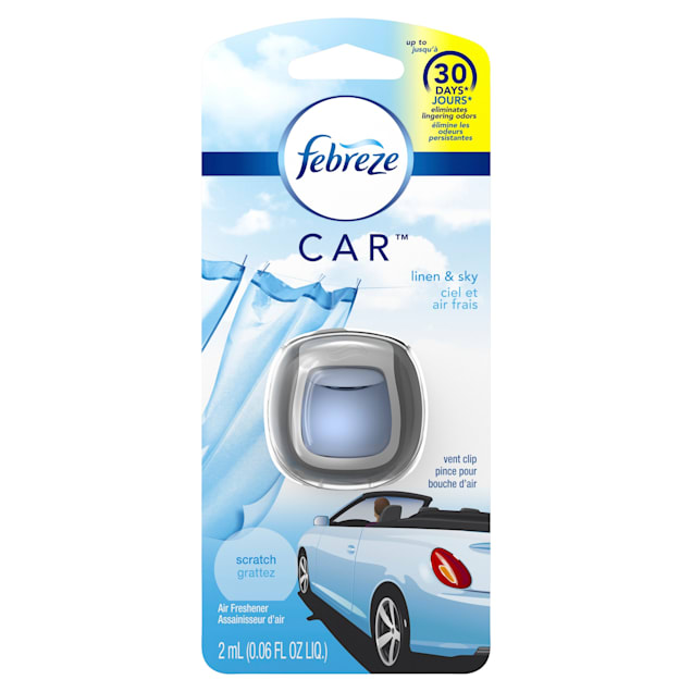 Febreze Car Vent Clip Linen & Sky Air Freshener, 0.06 fl. oz. - Carousel image #1