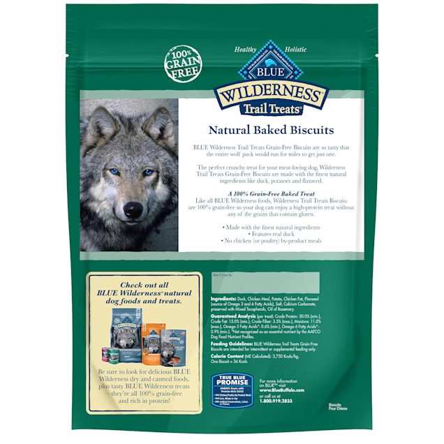Blue Buffalo Blue Wilderness Trail Duck Biscuits Dog Treats 24 oz