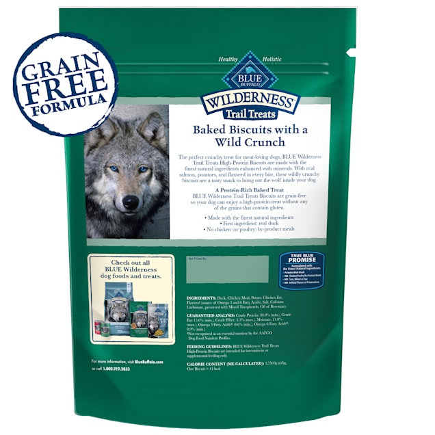 Blue Buffalo Wilderness Trail Treats Grain Free Duck Dog Biscuits 10 Ounce